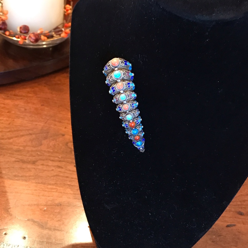 Italian Enameled Brooch